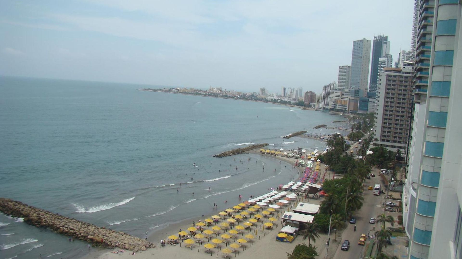 , Vista A La Ciudad Antigua Y Playa